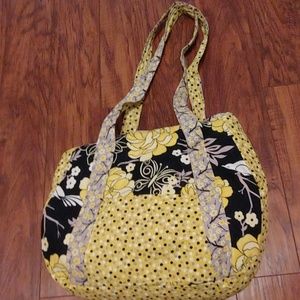 Hand made black n yellow purse